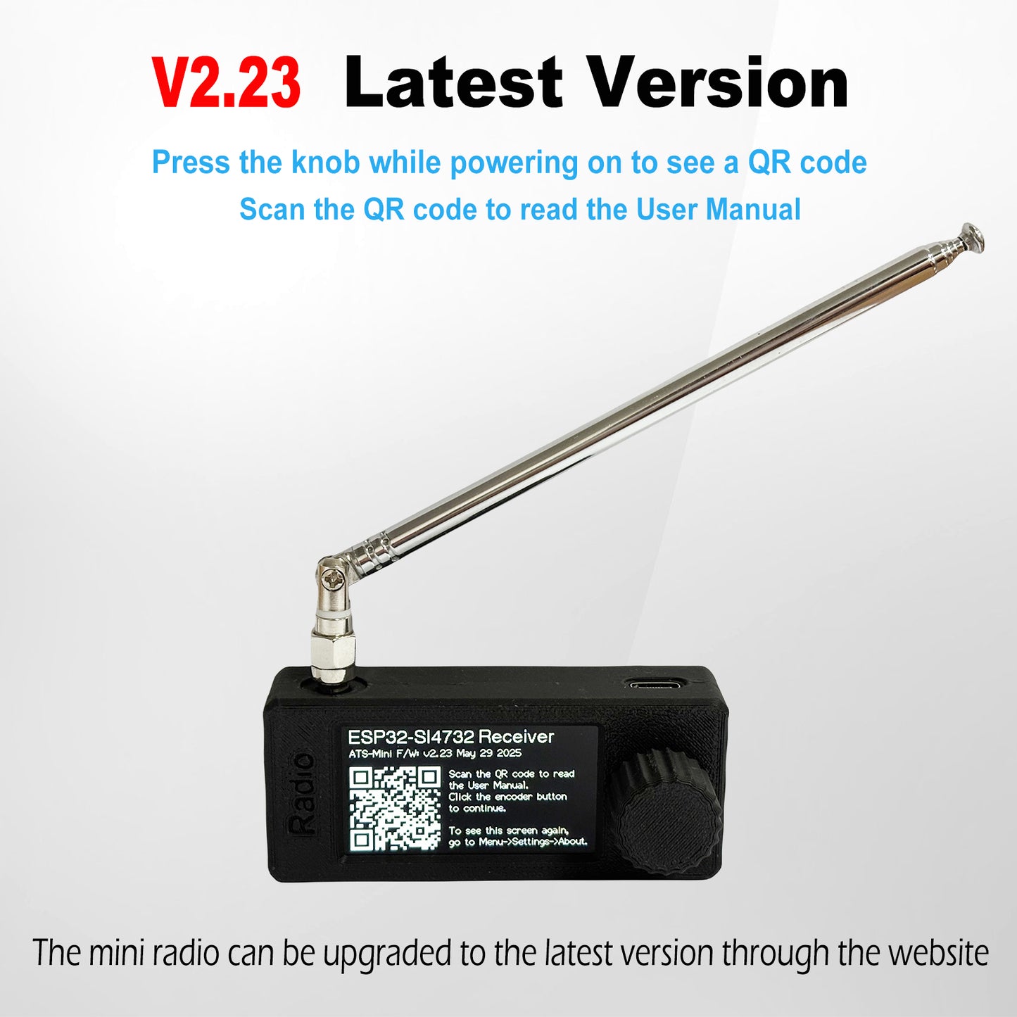 Si4732 Mini Radio Portable Shortwave Radio Receiver with 9" IPS Display |AM/FM/SW/LW/RDS Telescopic & Loop Antenna for Outdoor Adventures, Travel, and Daily Use