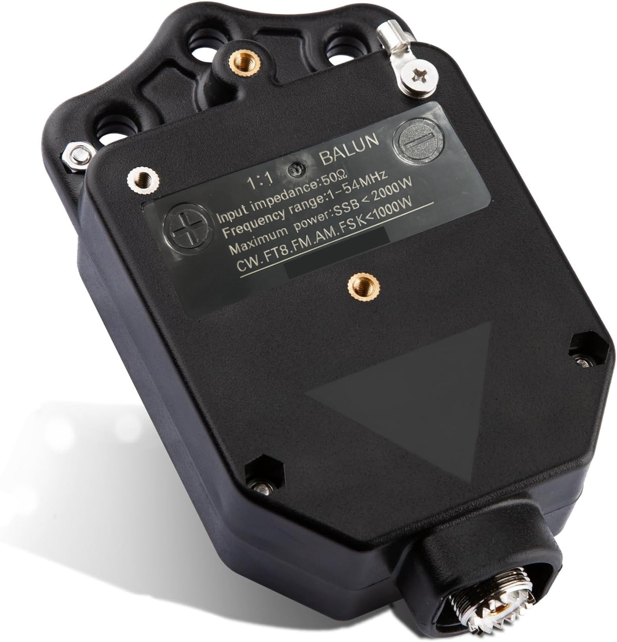 1:1 Current Balun, 1-54MHz 2000W High Power HF Shortwave Balun 64mm Large Ferrite Core, Ultra-Low SWR, Waterproof & UV-Resistant, Multi-Mount Design For 50Ohm Yagi/V-Type/Dipole Antennas