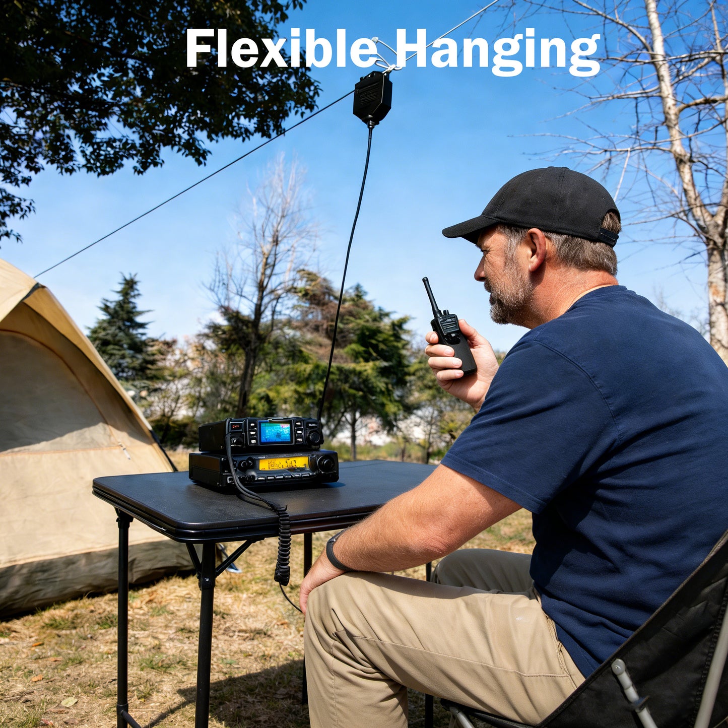 JYR4010-400W End Fed Half Wave Antenna 400W Shortwave Radio Antenna 4 Band 10m 15m 20m 40m Long Wire Antenna 1:64 Balun No Tuning