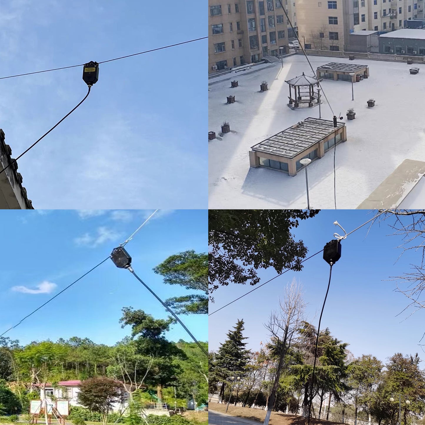 JYR8010-400W End Fed Half Wave Antenna, 400W Shortwave Radio Antenna 8 Band 10m 12m 15m 17m 20m 30m 40m 80m Long Wire Antenna, 1:64 Balun No Tuning
