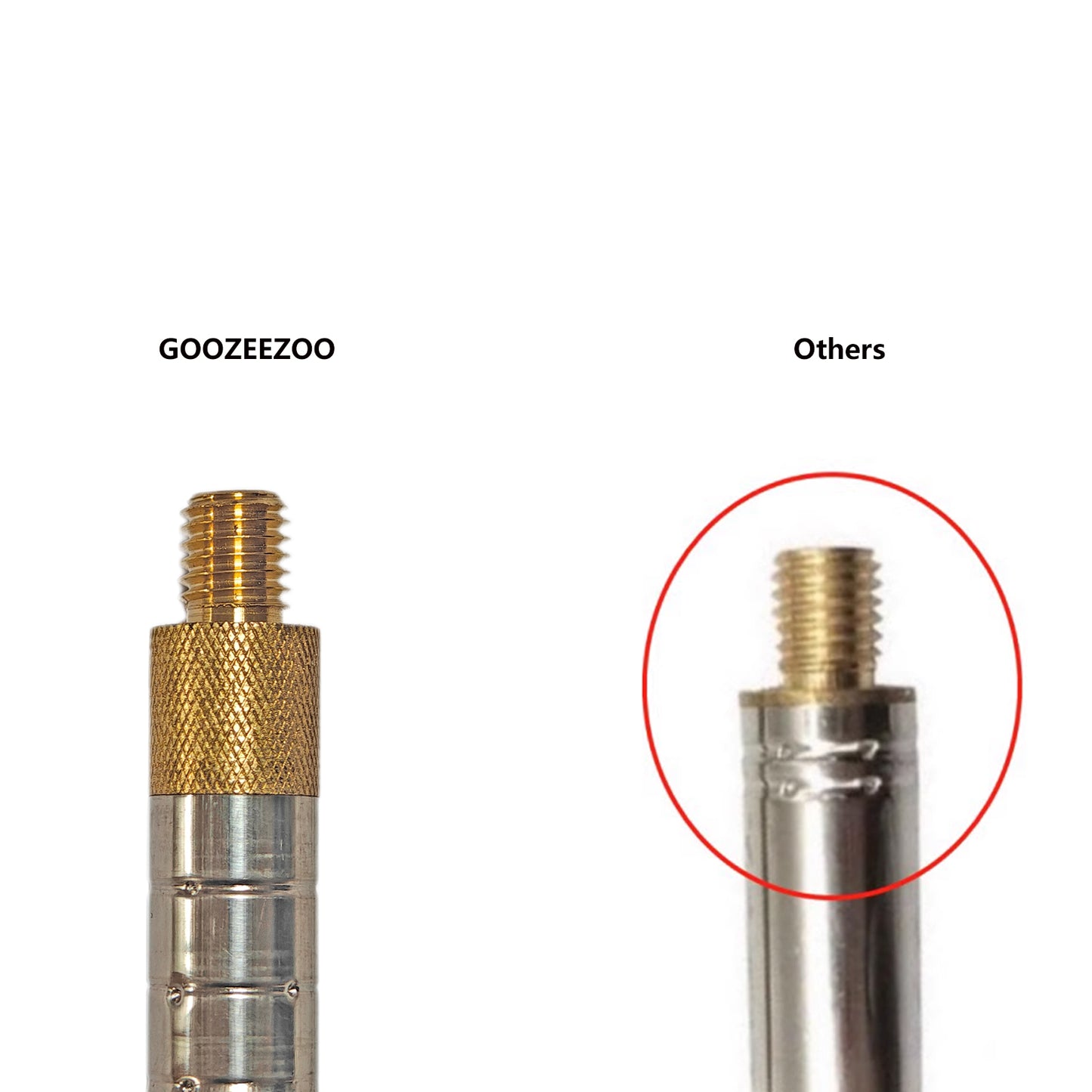 GOOZEEZOO 1pc 201 Stainless Steel Whip Antenna Pull Rod for JPC-12 HF Antenna 5m M10 External Thread Antenna(5.6 meters/16.4 ft)