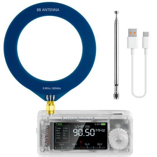 GOOZEEZOO Si4732-ESP32 V3.2 Mini Radio Pocket Shortwave Radio Receiver | Mode: AM/FM/LSB/USB Band: HF SW MW VHF All Band Radio Receiver | 800mAh Battery for Outdoor Adventures, Travel, and Daily Use