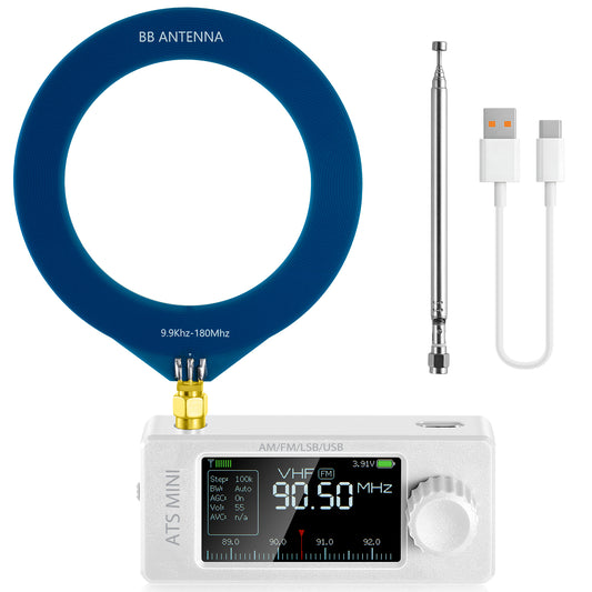 GOOZEEZOO Si4732-ESP32 V3.2 Mini Radio Pocket Shortwave Radio Receiver | Mode: AM/FM/LSB/USB Band: HF SW MW VHF All Band Radio Receiver | 800mAh Battery for Outdoor Adventures, Travel, and Daily Use