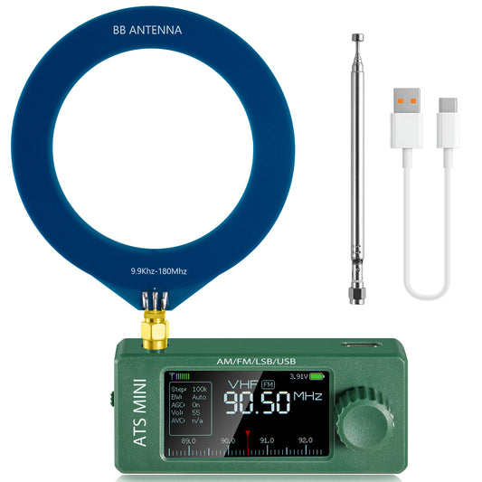 GOOZEEZOO Si4732-ESP32 V3.2 Mini Radio Pocket Shortwave Radio Receiver | Mode: AM/FM/LSB/USB Band: HF SW MW VHF All Band Radio Receiver | 800mAh Battery for Outdoor Adventures, Travel, and Daily Use