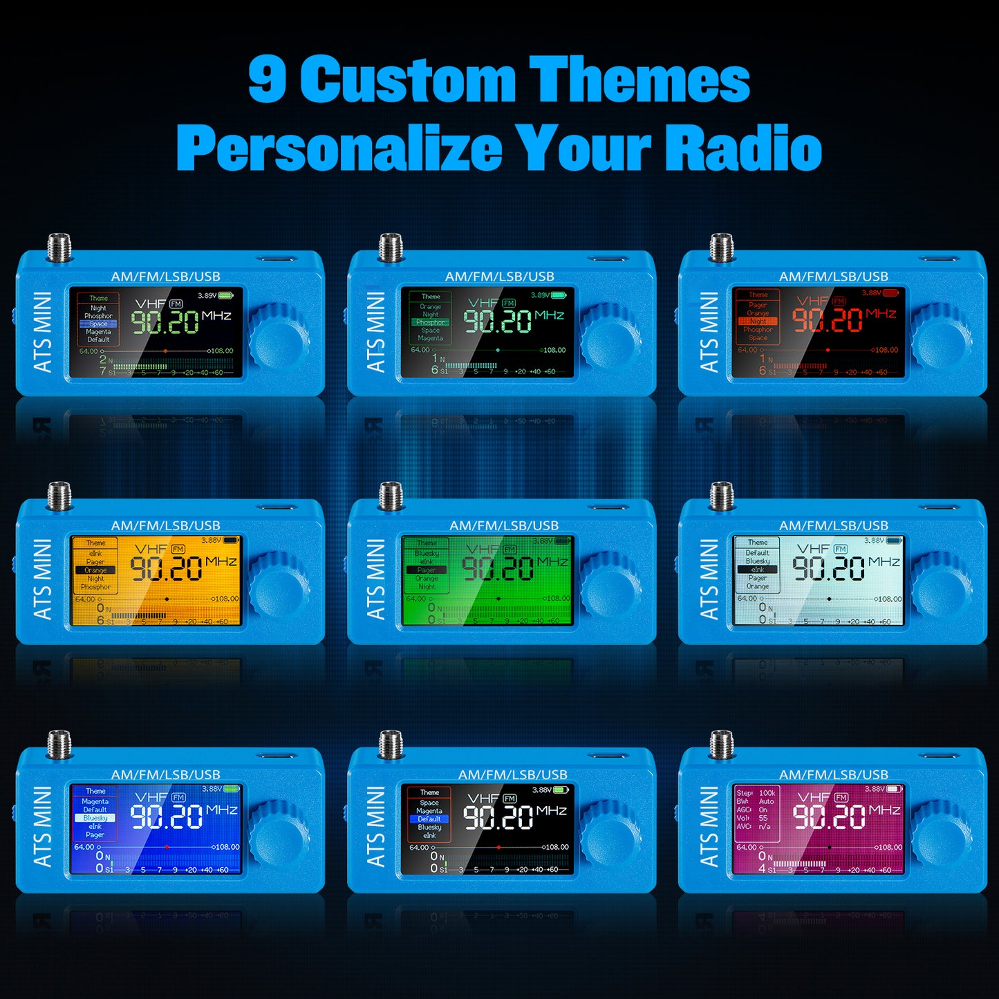 GOOZEEZOO Si4732-ESP32 V3.2 Mini Radio Pocket Shortwave Radio Receiver | Mode: AM/FM/LSB/USB Band: HF SW MW VHF All Band Radio Receiver | 800mAh Battery for Outdoor Adventures, Travel, and Daily Use
