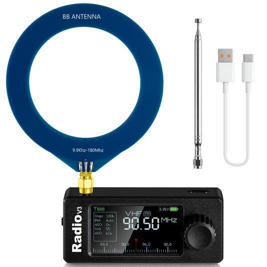 GOOZEEZOO Si4732-ESP32 V3 Mini Radio Pocket Shortwave Radio Receiver | Mode: AM/FM/LSB/USB Band: HF SW MW VHF All Band Radio Receiver | 800mAh Battery for Outdoor Adventures, Travel, and Daily Use