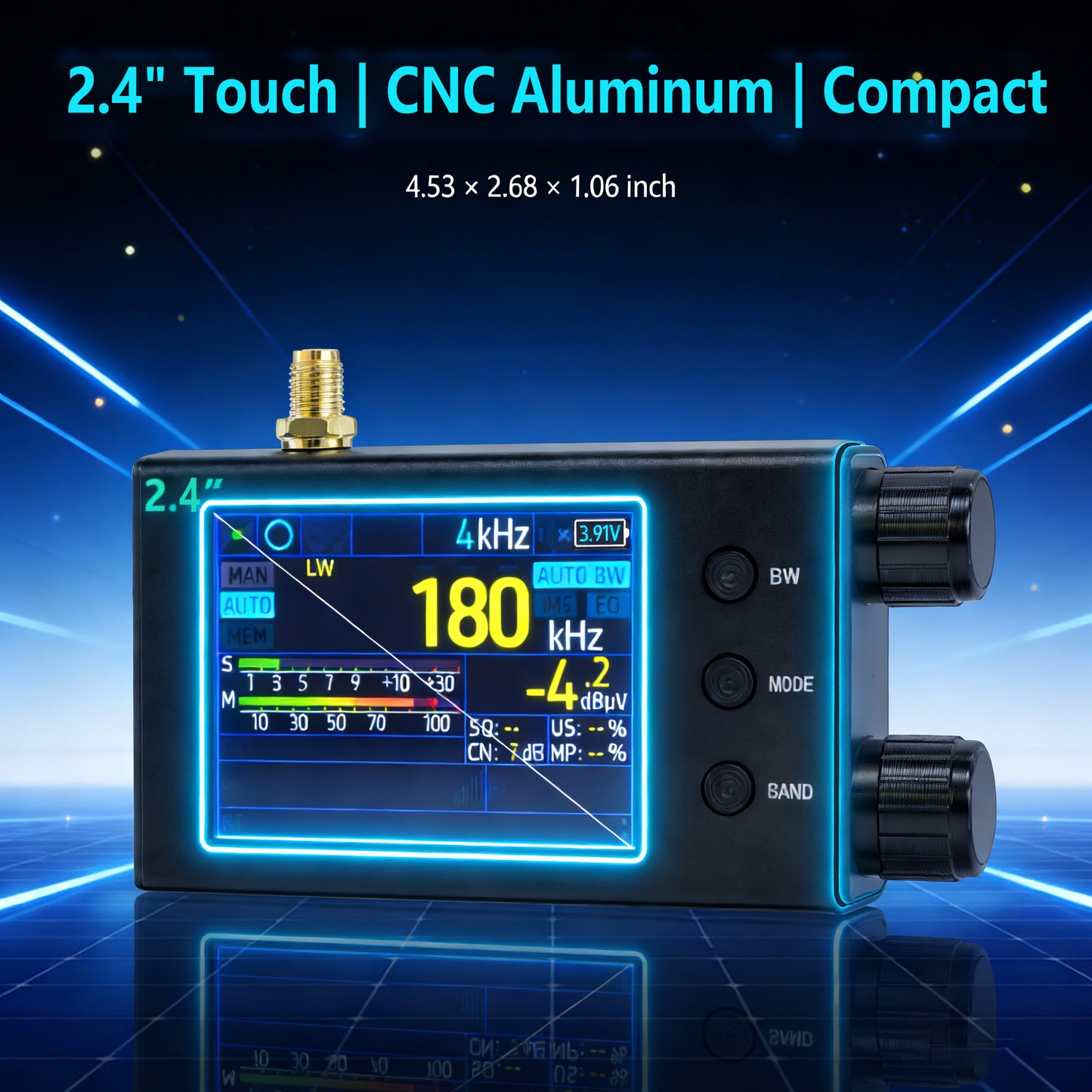 GOOZEEZOO TEF6686 Pocket Mini Radio V2.2 | FM/AM/SW/LW/MW Shortwave Radio Receiver with RDS | 2.8-Inch Touchscreen Color Display, CNC Aluminum Alloy Shell, 1000mAh Battery for Travel and Daily Use