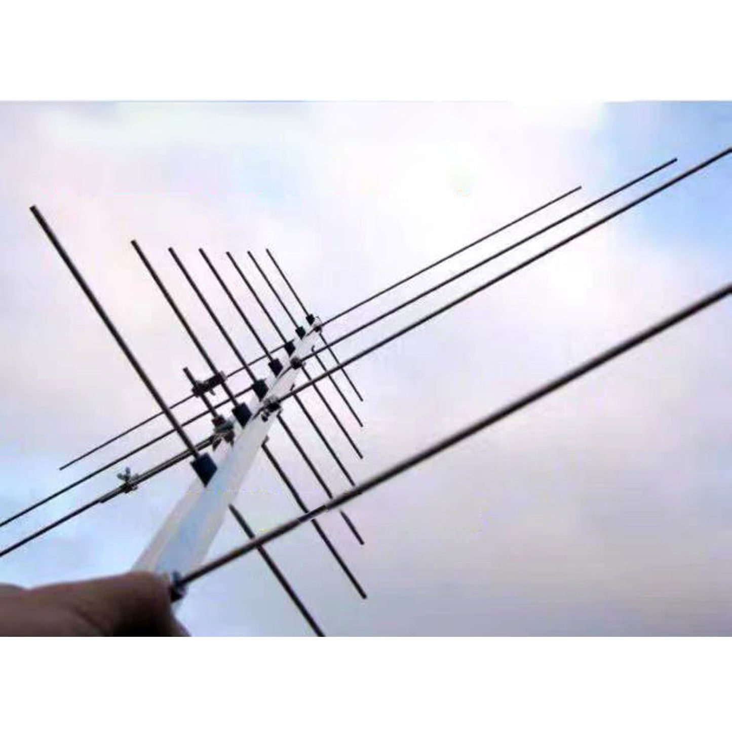 YAGI Antenna High Gain 10/15dBi 2m/70cm Outdoor GRMS Yagi Antenna 144-148MHz/430-440MHz 11 Elements for Ham Radio Repeater System 433mhz Radio Systems (Mounting Bracket Not Included)
