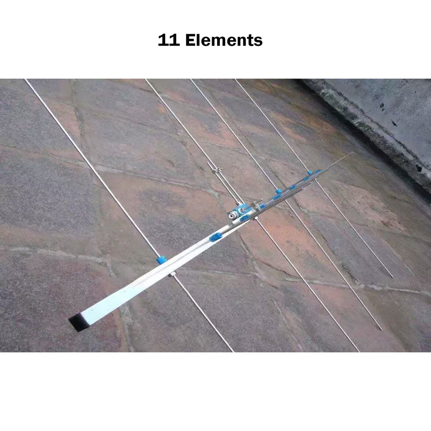 YAGI Antenna High Gain 10/15dBi 2m/70cm Outdoor GRMS Yagi Antenna 144-148MHz/430-440MHz 11 Elements for Ham Radio Repeater System 433mhz Radio Systems (Mounting Bracket Not Included)
