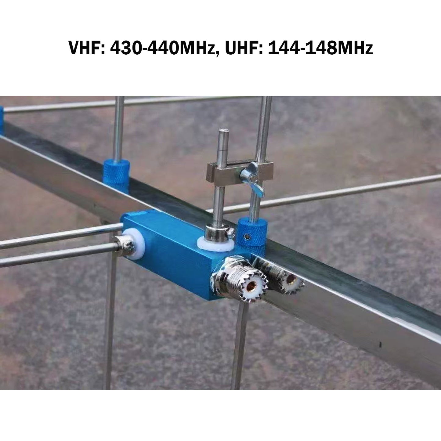 YAGI Antenna High Gain 10/15dBi 2m/70cm Outdoor GRMS Yagi Antenna 144-148MHz/430-440MHz 11 Elements for Ham Radio Repeater System 433mhz Radio Systems (Mounting Bracket Not Included)